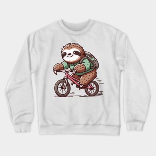 Sloth biking Crewneck Sweatshirt